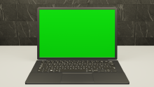Green computer screen